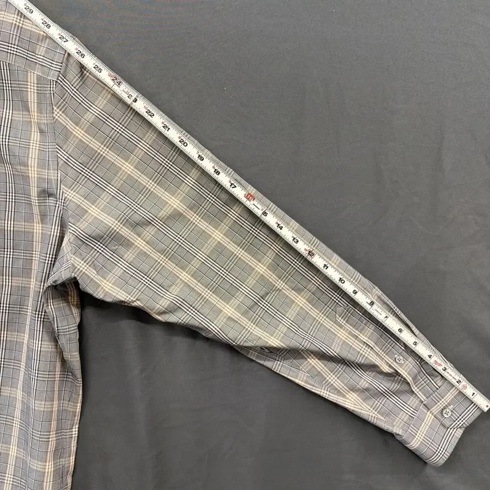 Banana Republic Slim Fit Mens XXL Gingham Button Down Shirt Long Sleeve